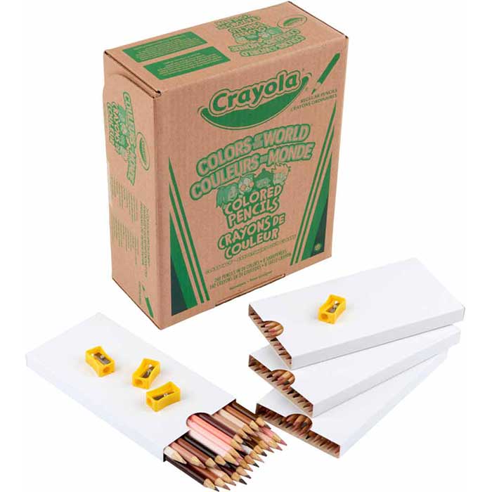 Colors of the World Classpack Skin Tone Colored Pencils 240 Count 24 Colors