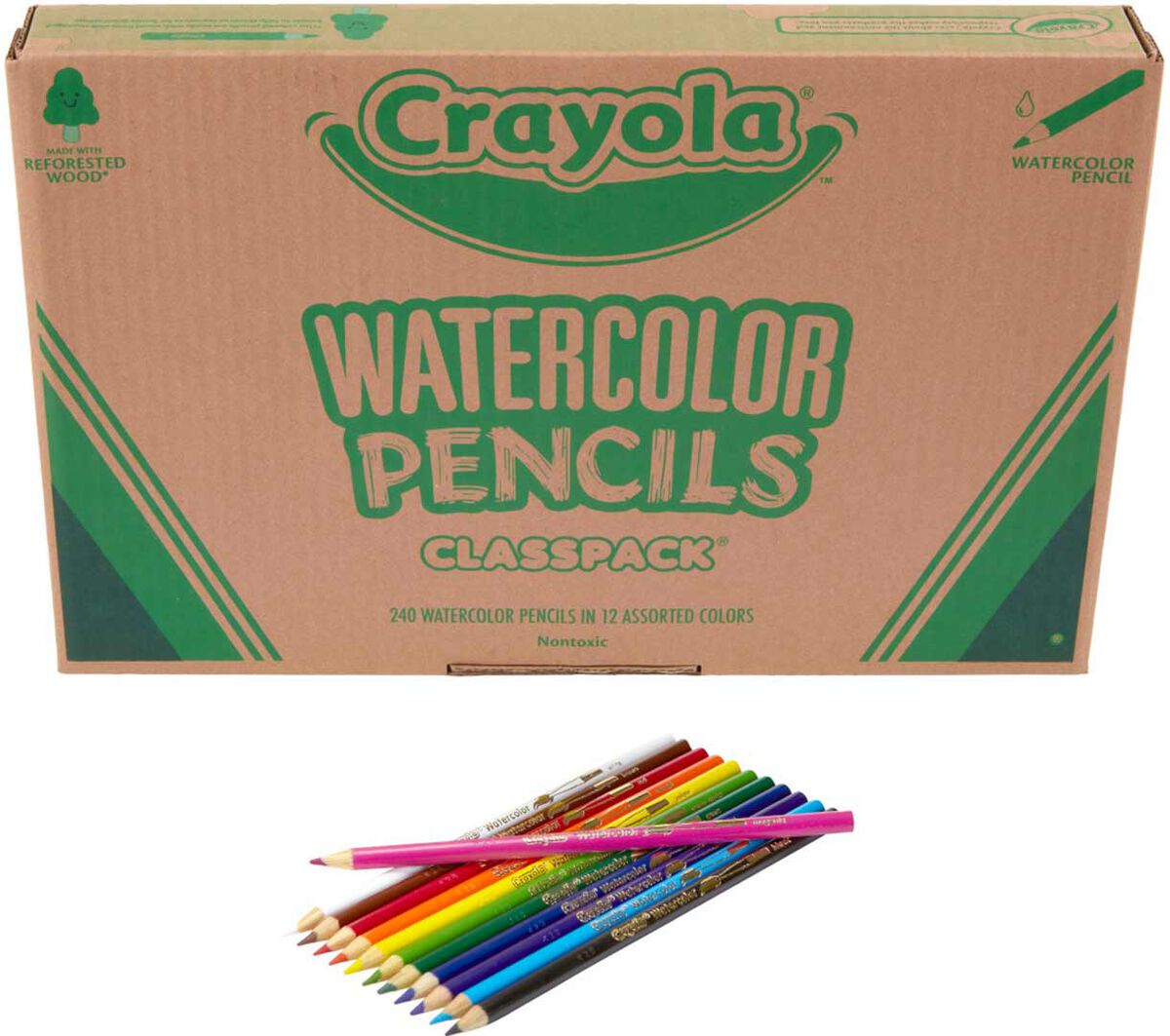 Watercolor Pencils Classpack 240 Count 12 Colors