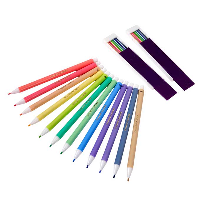 Clicks Mechanical Colored Pencil Set 12 Pastel Colors