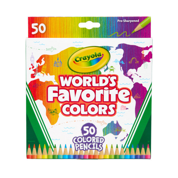 World's Favorite Colors Colored Pencils 50 count
