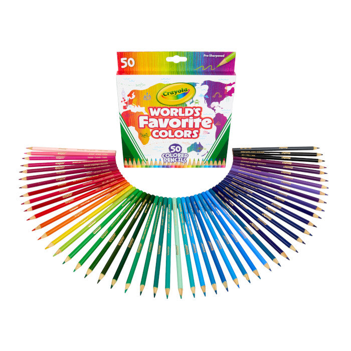 World's Favorite Colors Colored Pencils 50 count