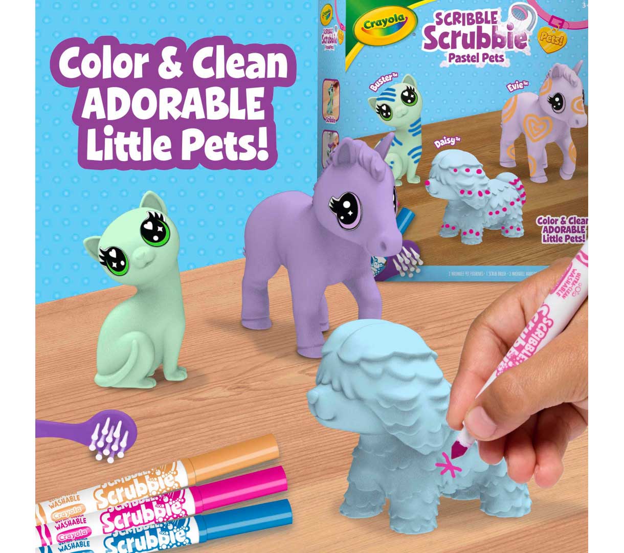Scribble Scrubbie Pastel Pets