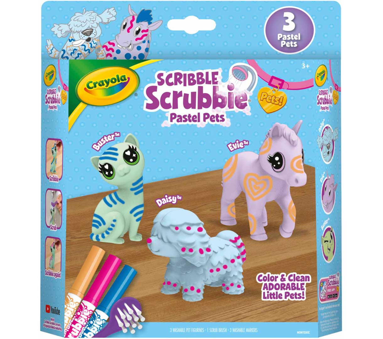 Scribble Scrubbie Pastel Pets