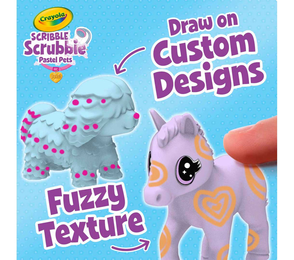 Scribble Scrubbie Pastel Pets