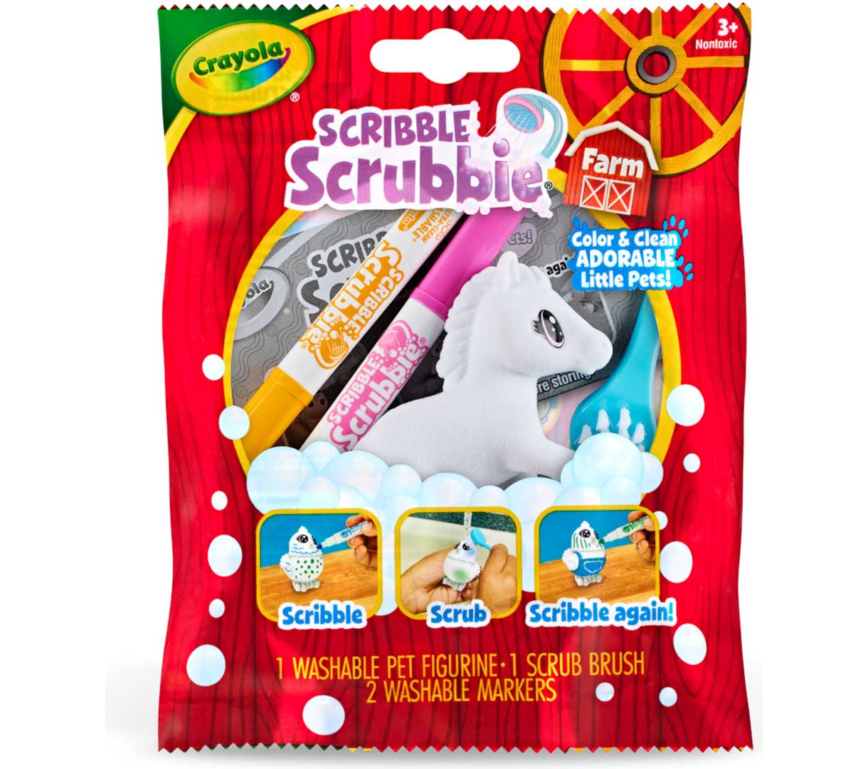 Scribble Scrubbie Farm Animal 1 count
