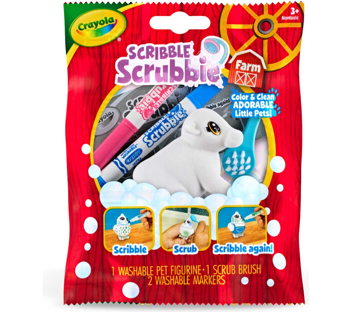 Scribble Scrubbie Farm Animal 1 count