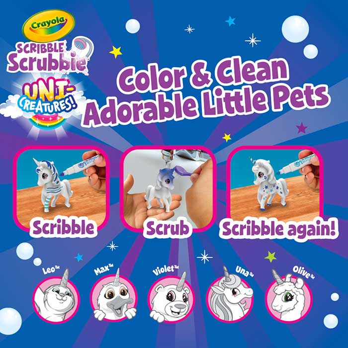 Scribble Scrubbie Mini Tub Uni-Creature