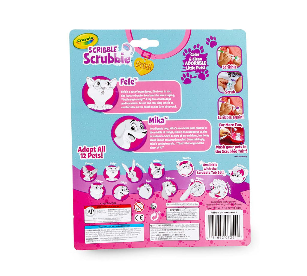 Scribble Scrubbie Pets Dog &amp; Cat 2 Count