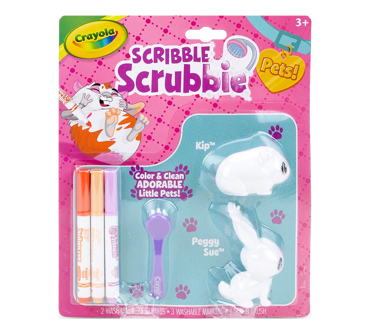 Scribble Scrubbie Pets Hamster &amp; Rabbit 2 Count