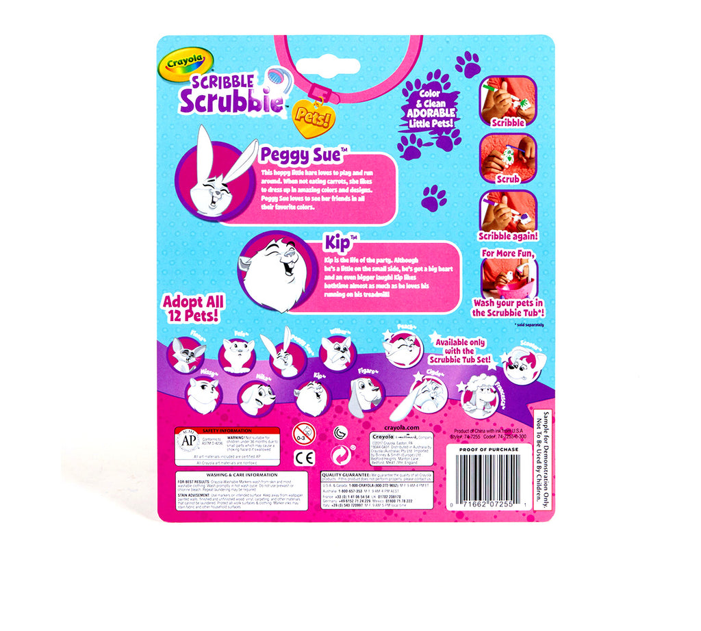 Scribble Scrubbie Pets Hamster &amp; Rabbit 2 Count