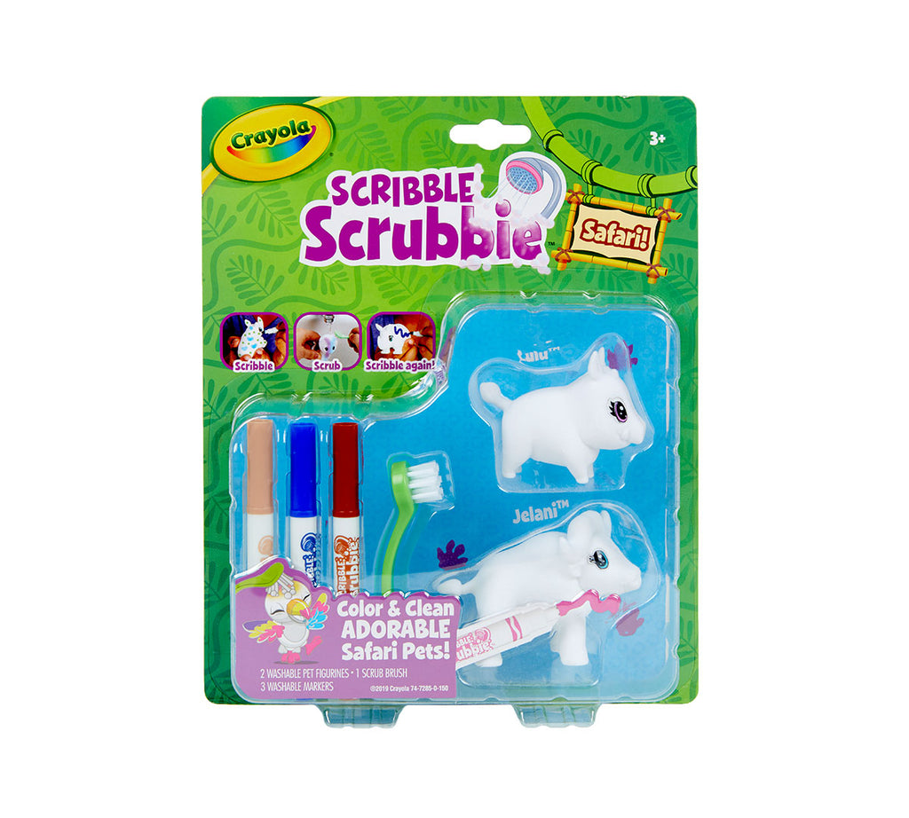 Scribble Scrubbie Safari Animals Warthog &amp; Buffalo 2 Count