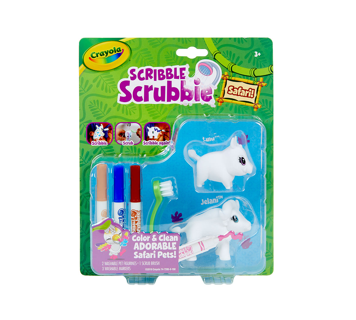 Scribble Scrubbie Safari Animals Warthog &amp; Buffalo 2 Count