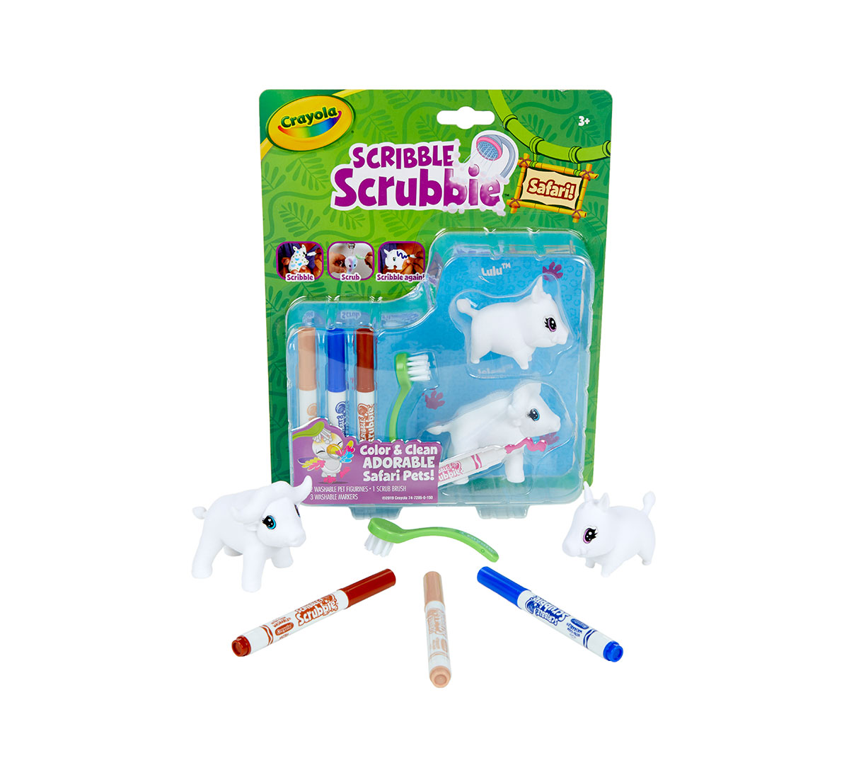 Scribble Scrubbie Safari Animals Warthog &amp; Buffalo 2 Count