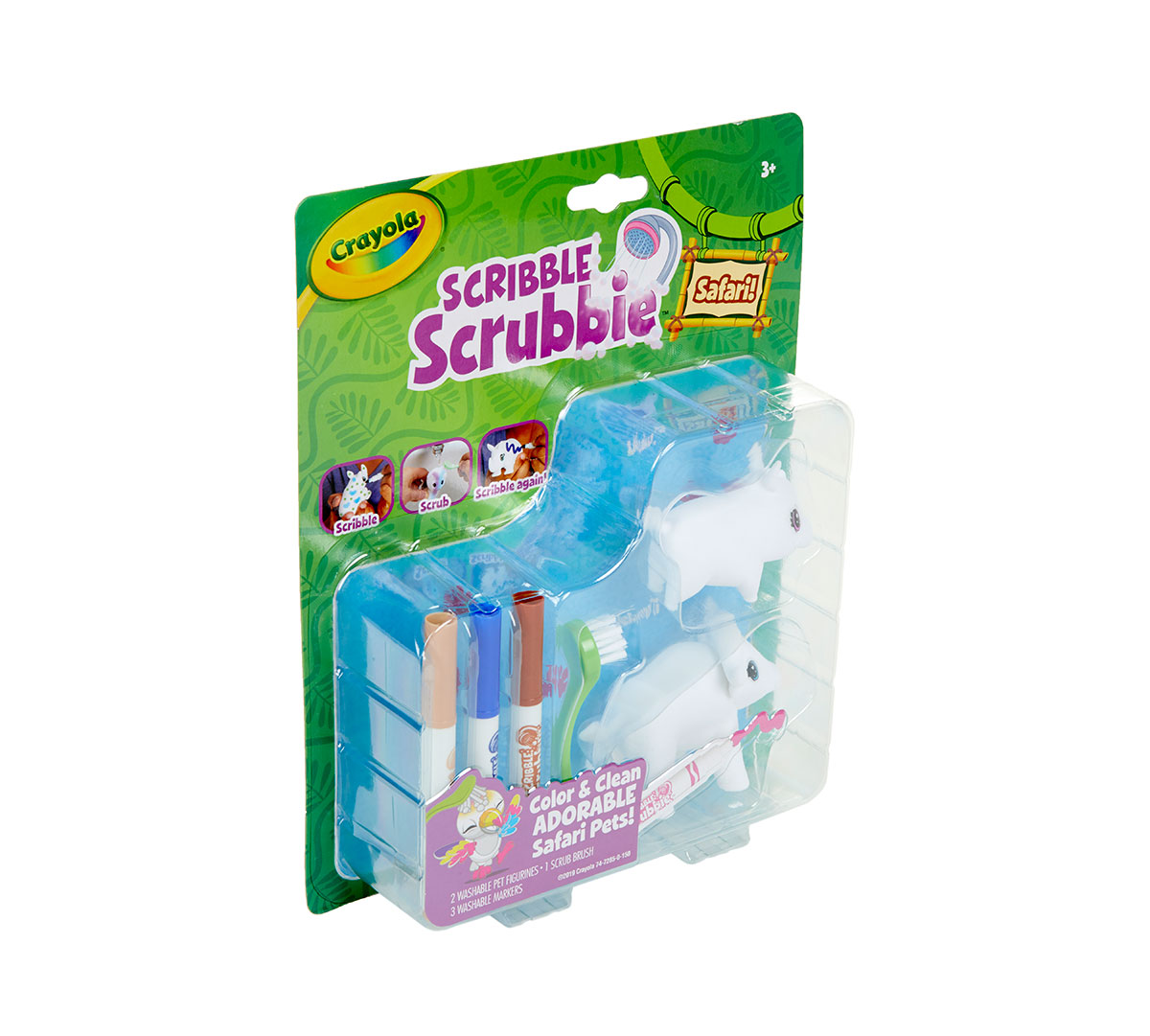 Scribble Scrubbie Safari Animals Warthog &amp; Buffalo 2 Count
