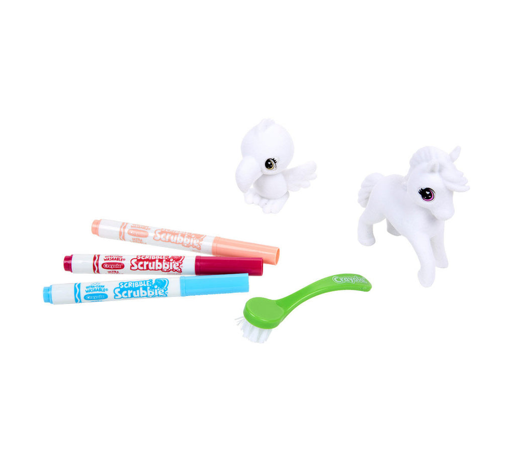 Scribble Scrubbie Safari Animals Bird &amp; Zebra 2 Count