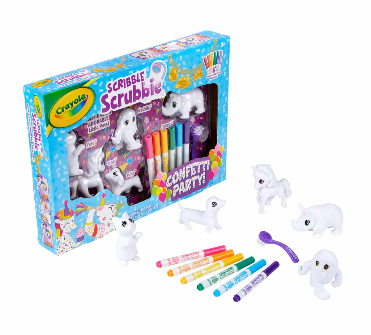 Scribble Scrubbie Pets Confetti Party Playset