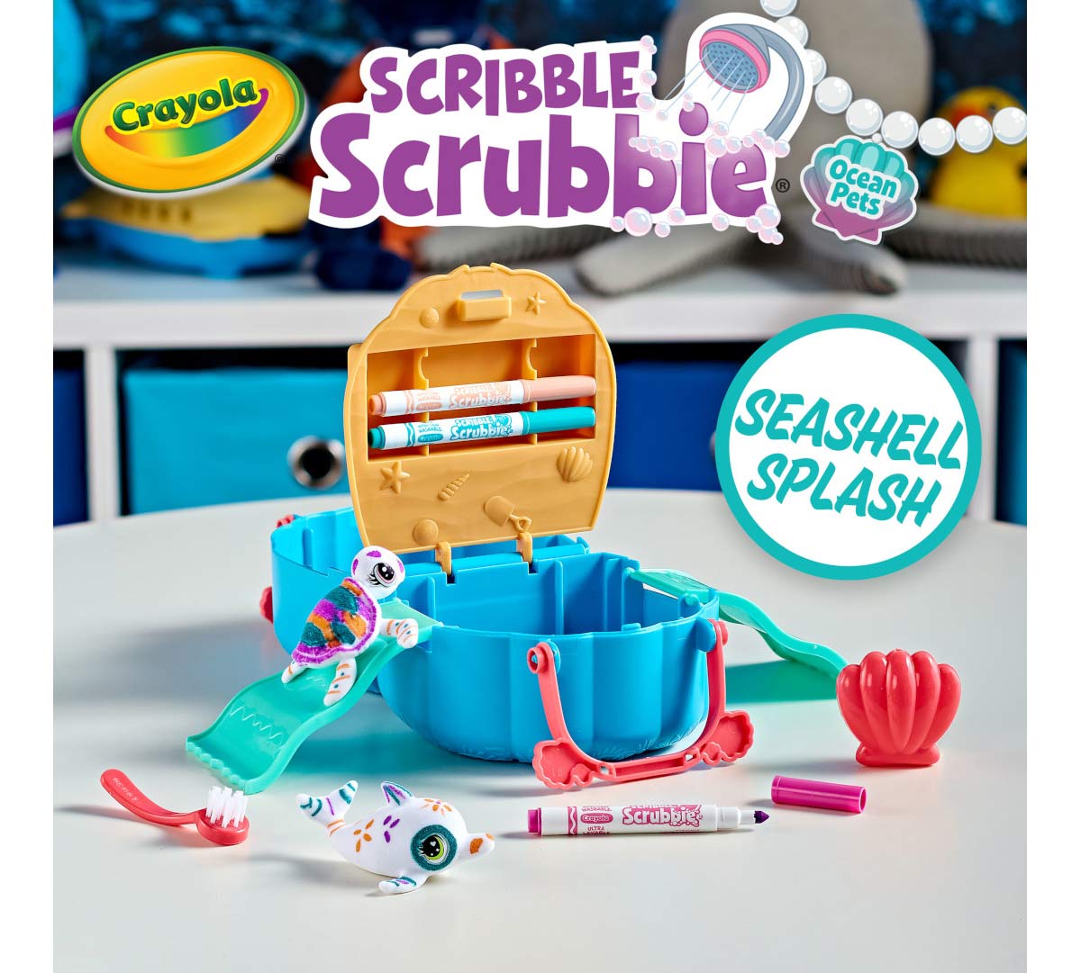 Scribble Scrubbie Pets Seashell Splash Playset