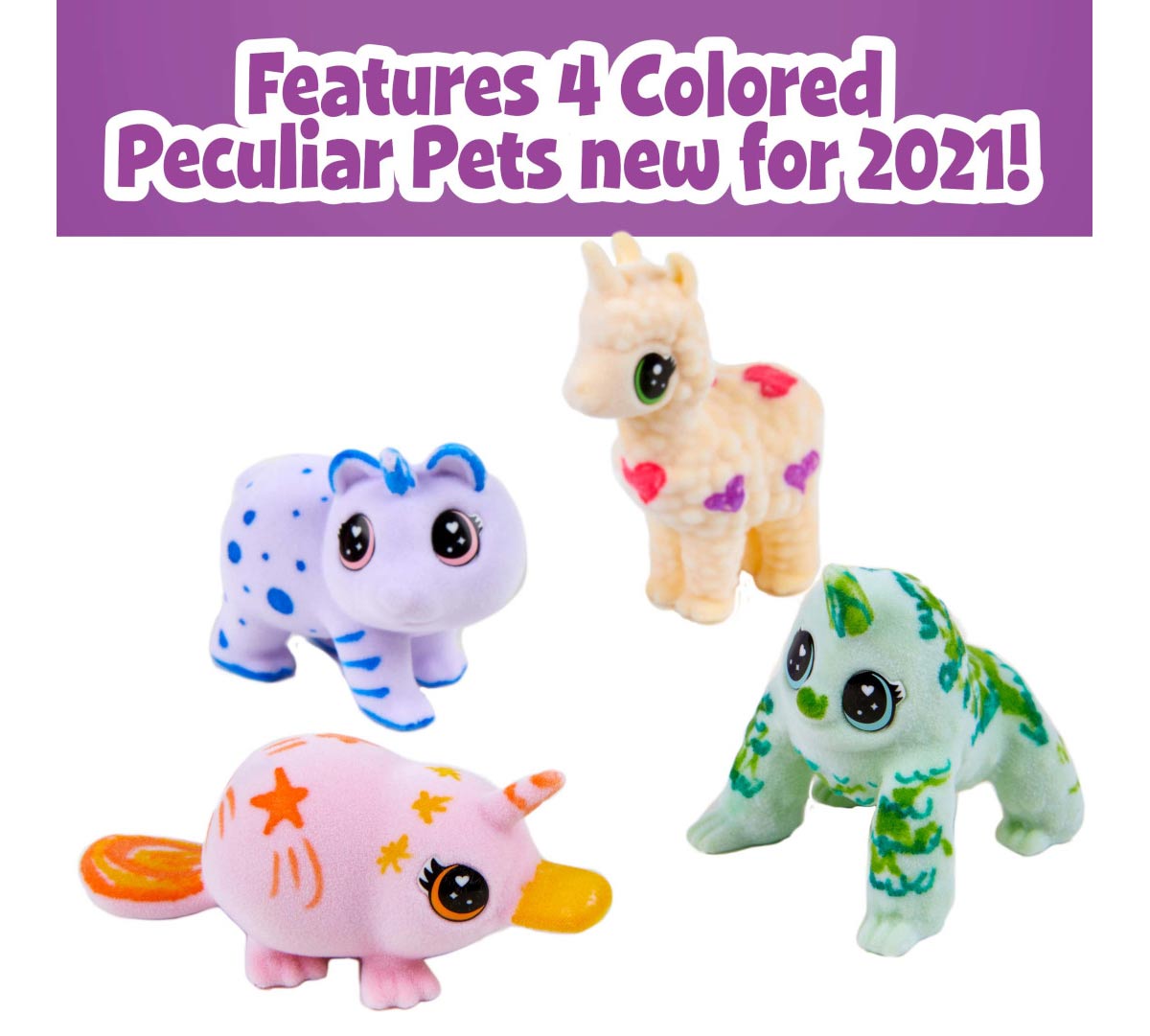 Scribble Scrubbie Peculiar Pets Rainbow Set
