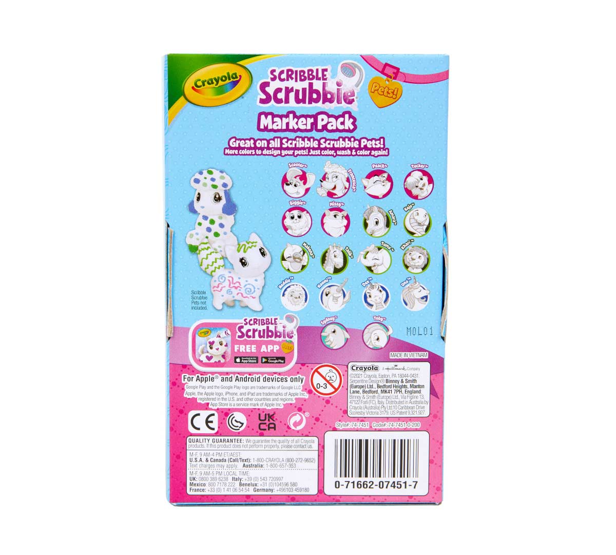 Scribble Scrubbie Pets 24 Count Refill Marker Set