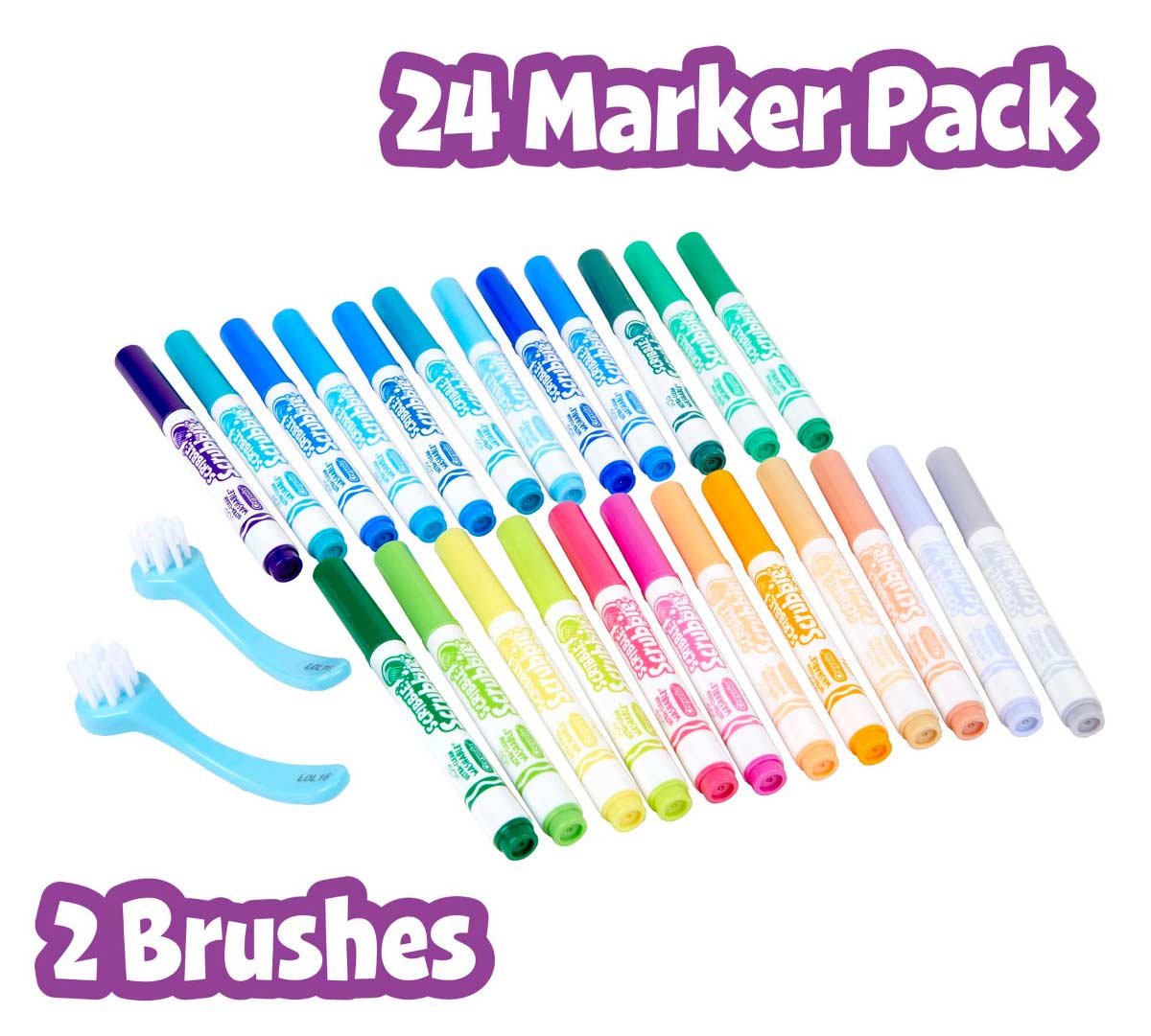 Scribble Scrubbie Pets 24 Count Refill Marker Set