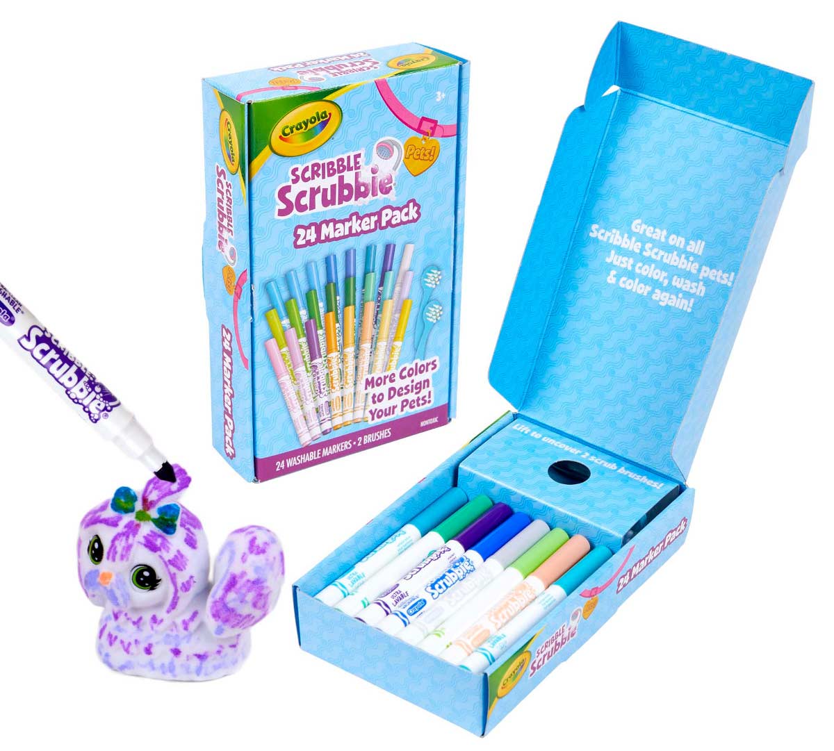 Scribble Scrubbie Pets 24 Count Refill Marker Set