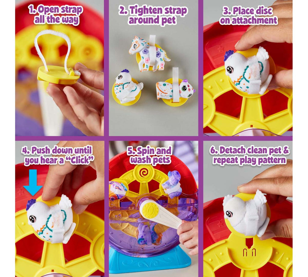 Scribble Scrubbie Pets Spin &amp; Wash Carnival Playset