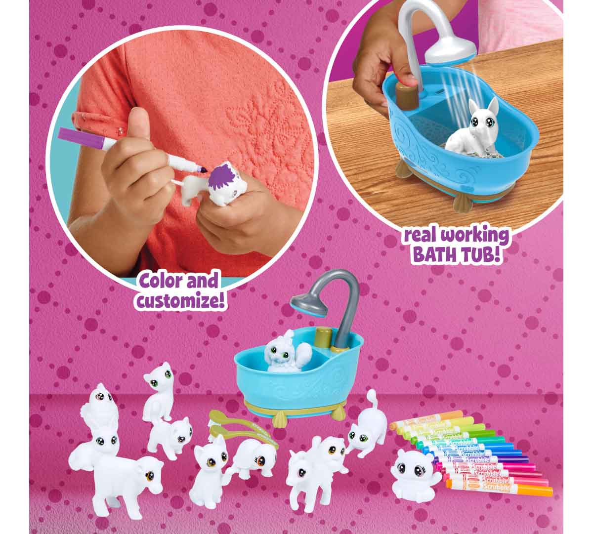 Scribble Scrubbie Pets Mega Blue Tub Playset