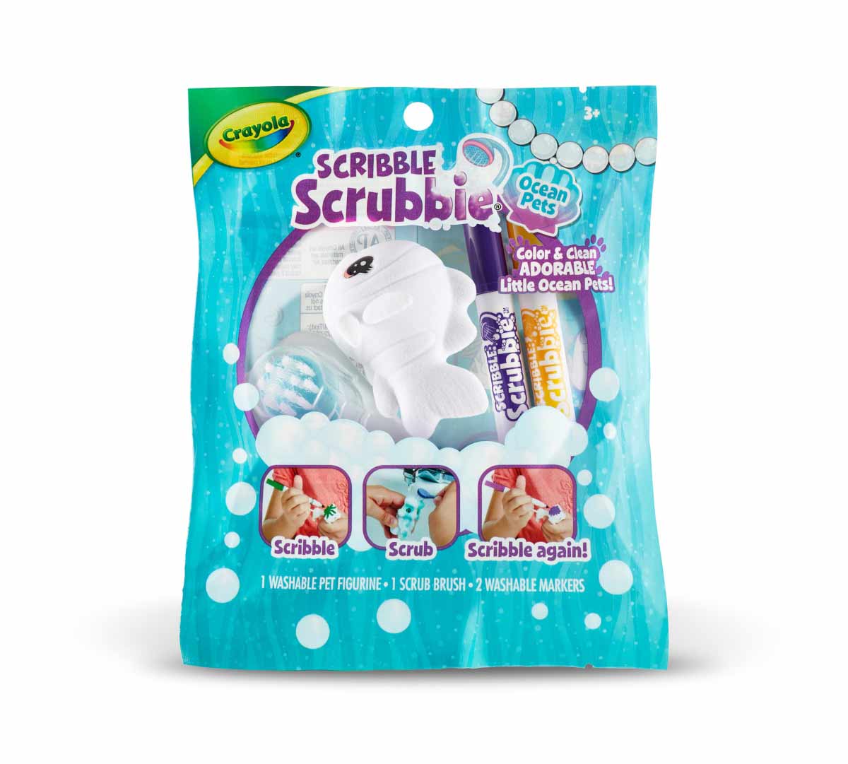 Scribble Scrubbie Ocean Animal 1 count