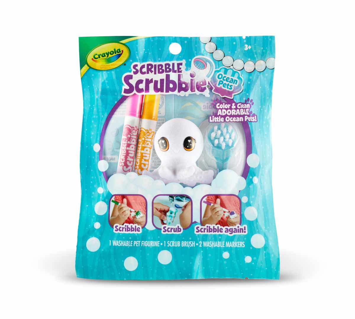 Scribble Scrubbie Ocean Animal 1 count