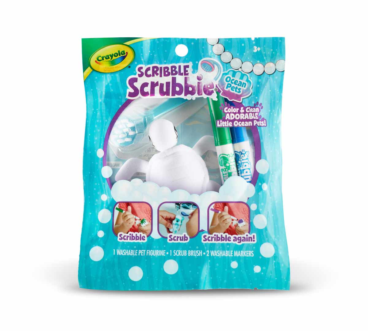 Scribble Scrubbie Ocean Animal 1 count