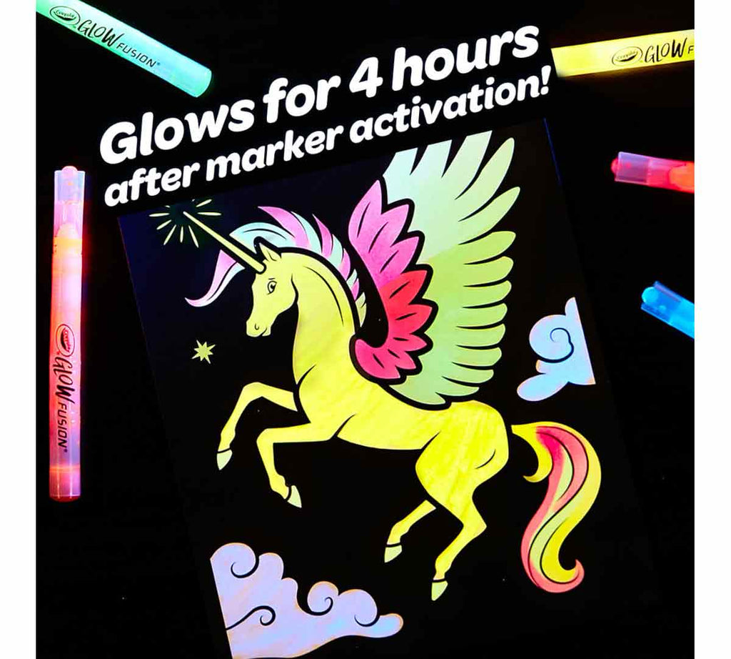 Mythical Creatures Glow Fusion Coloring Set