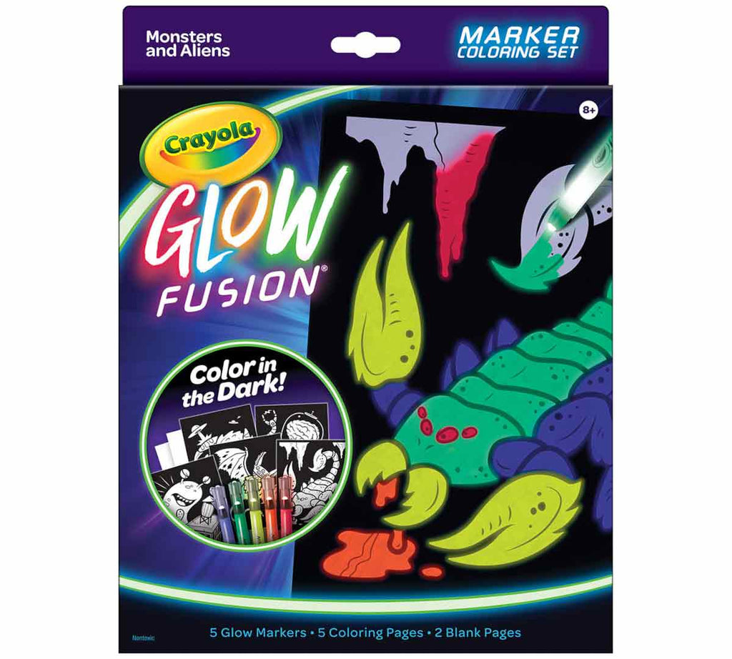 Crayola Aliens &amp; Monster Glow in the Dark Coloring Set