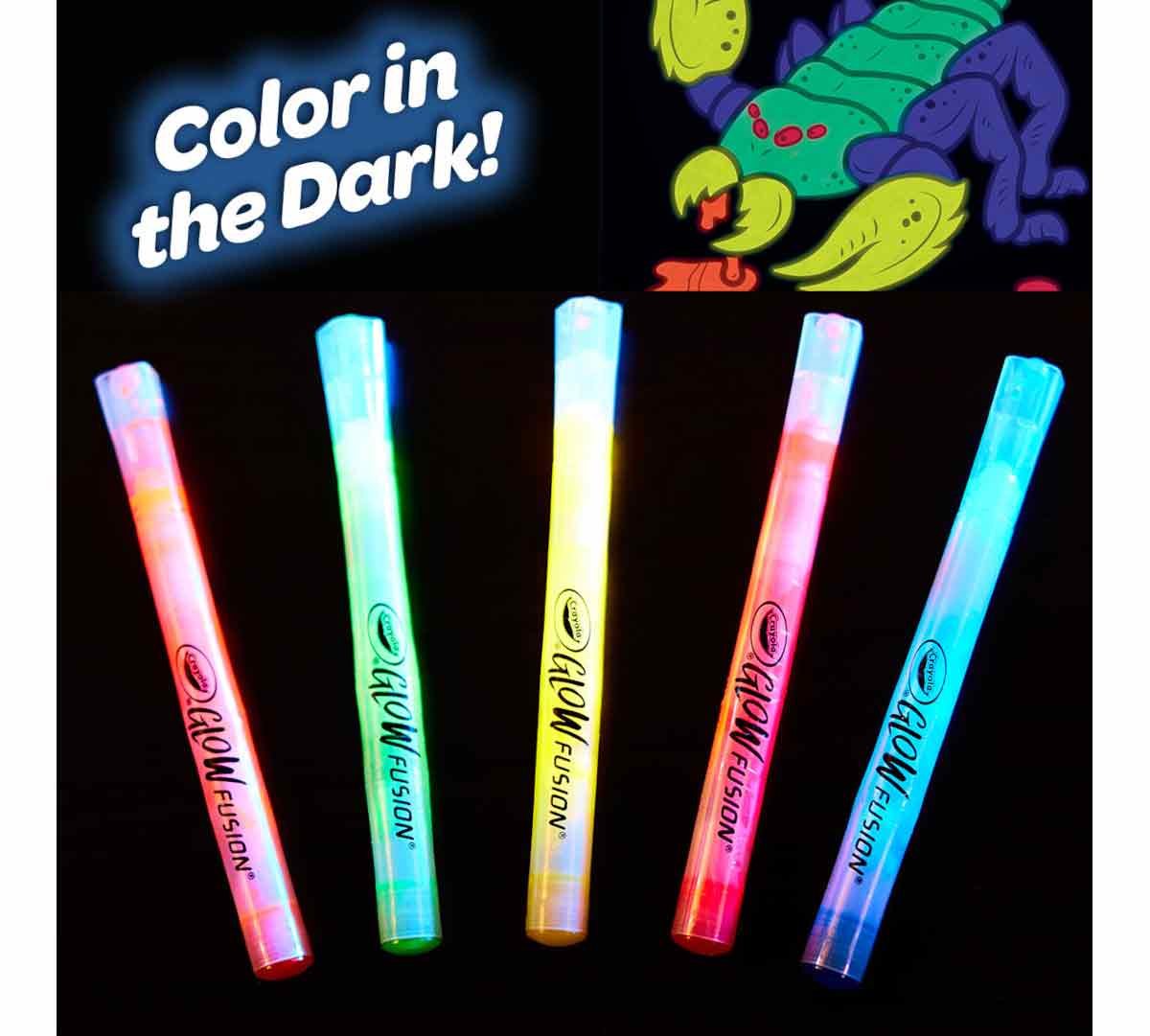 Crayola Aliens &amp; Monster Glow in the Dark Coloring Set