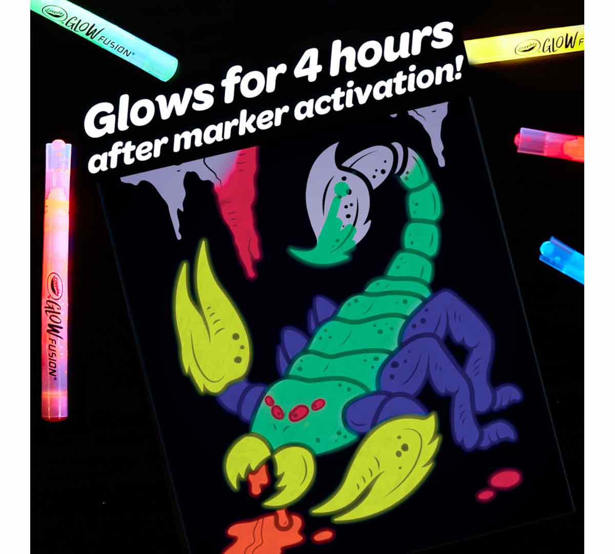 Crayola Aliens &amp; Monster Glow in the Dark Coloring Set