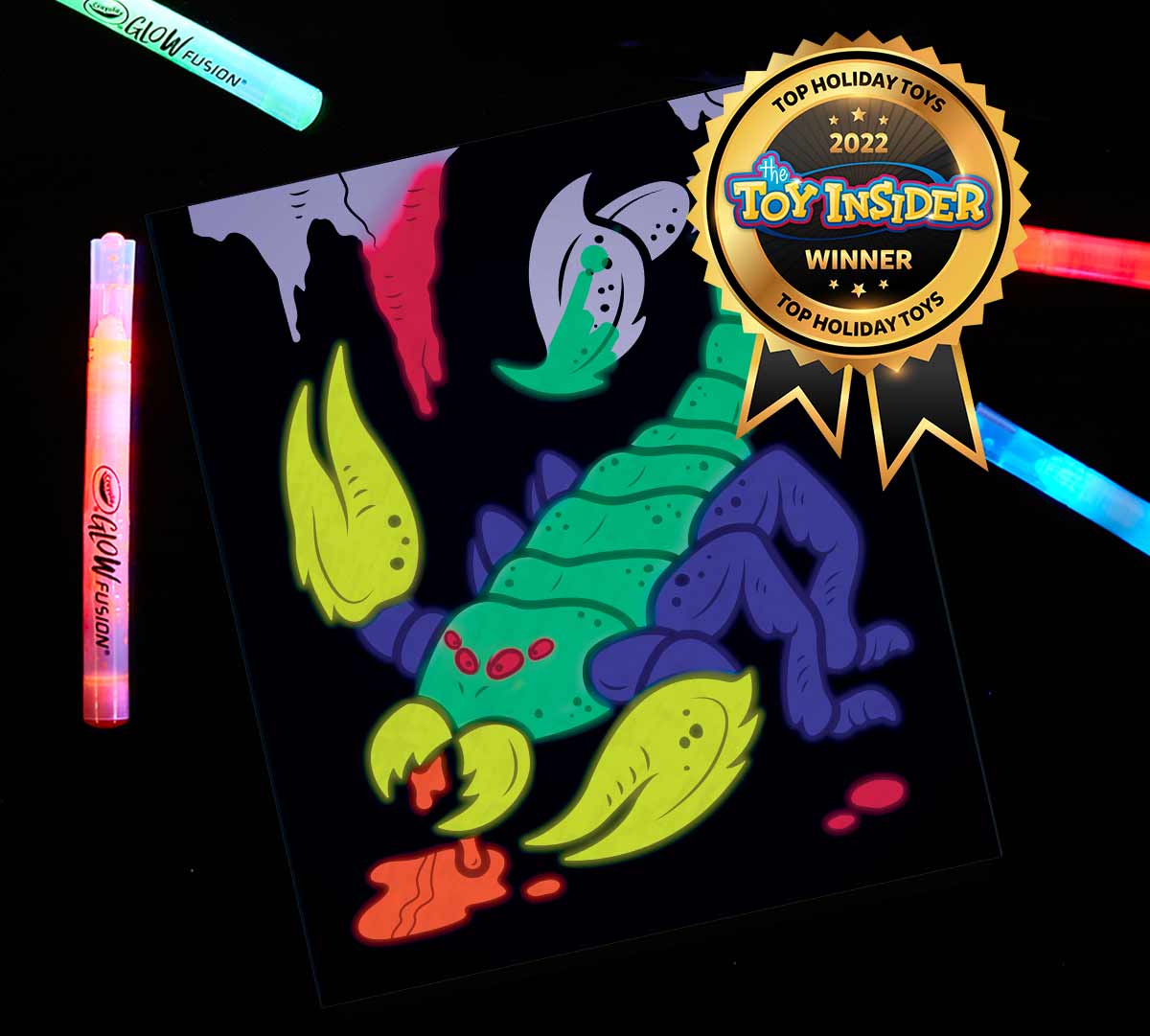 Crayola Aliens &amp; Monster Glow in the Dark Coloring Set
