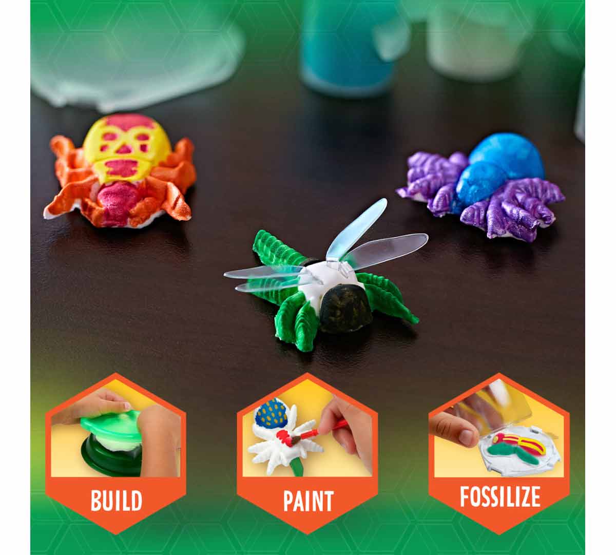 Critter Creator Metallic Bug Fossil Kit for Kids
