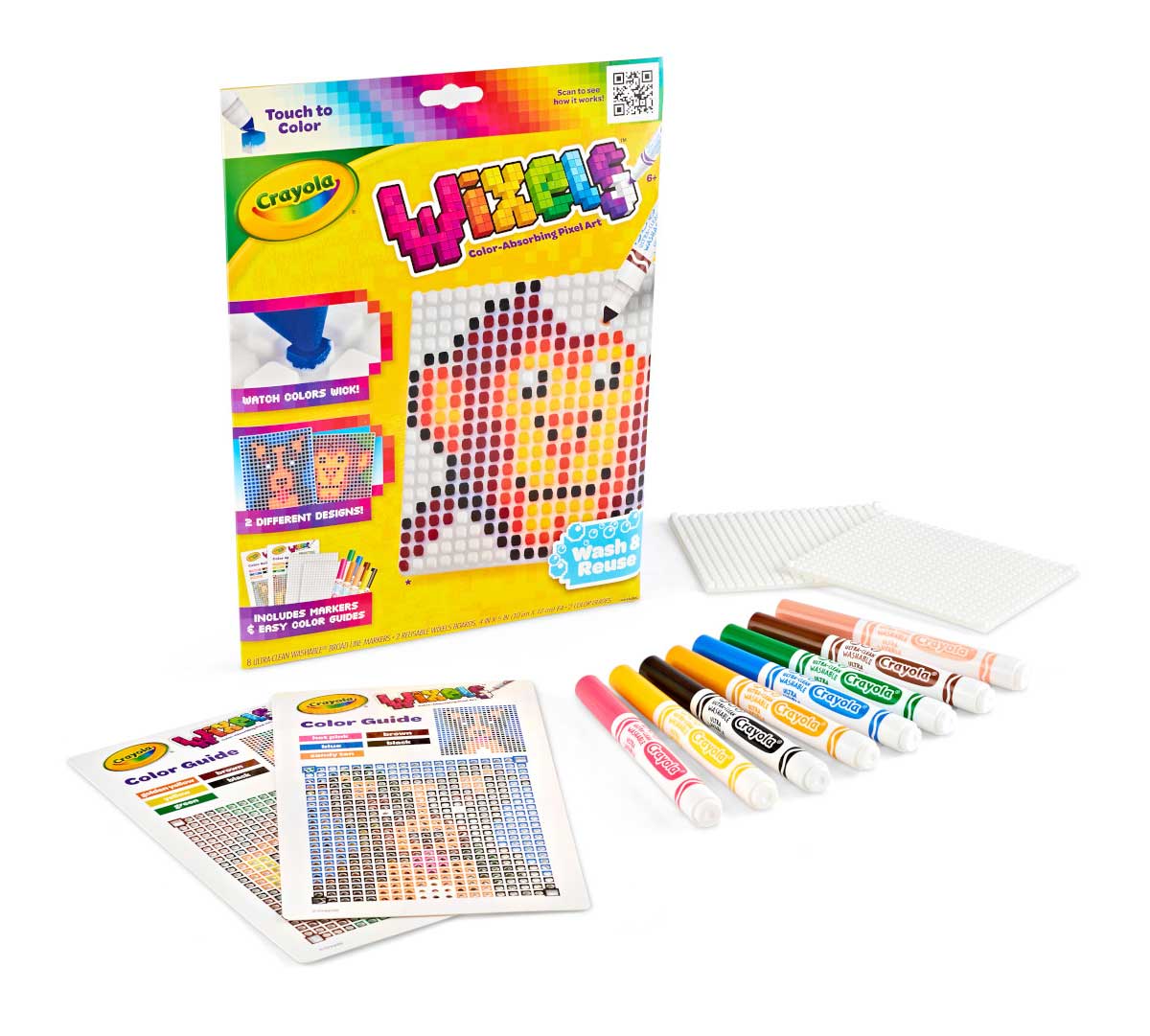 Wixels Animals Activity Kit Pixel Art Coloring Set
