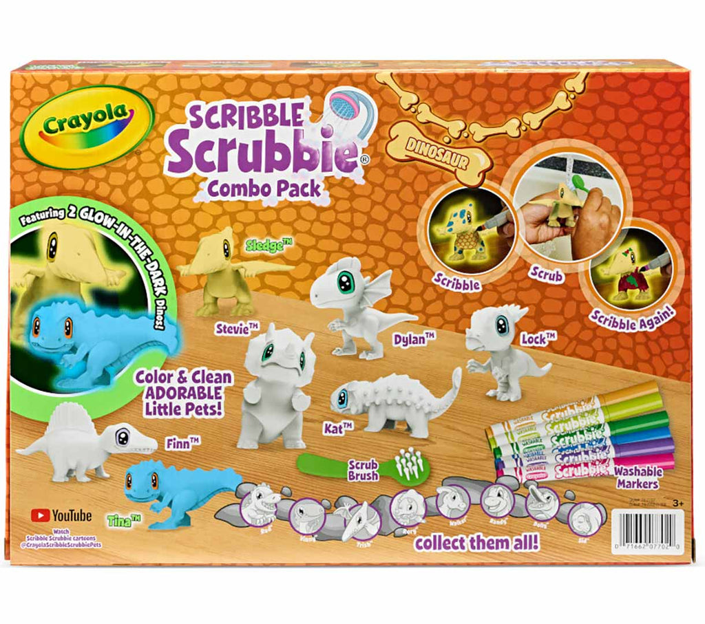 Scribble Scrubbie Pets Dinosaur Glow Pack