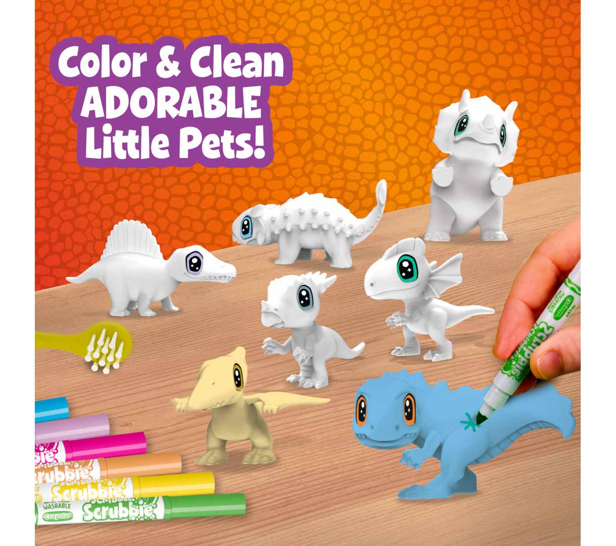 Scribble Scrubbie Pets Dinosaur Glow Pack