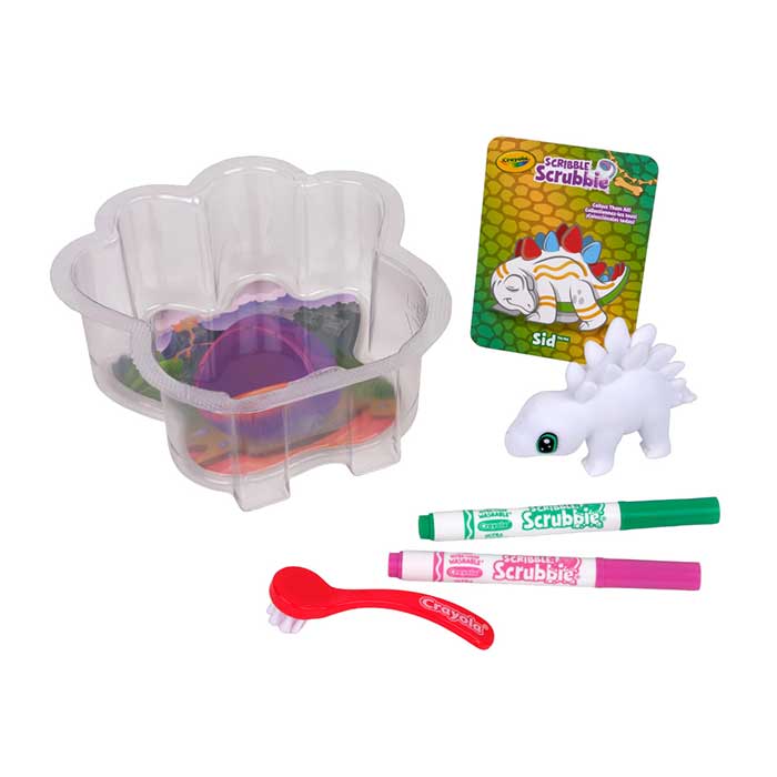 Scribble Scrubbie Dinosaur Mini Tub Set