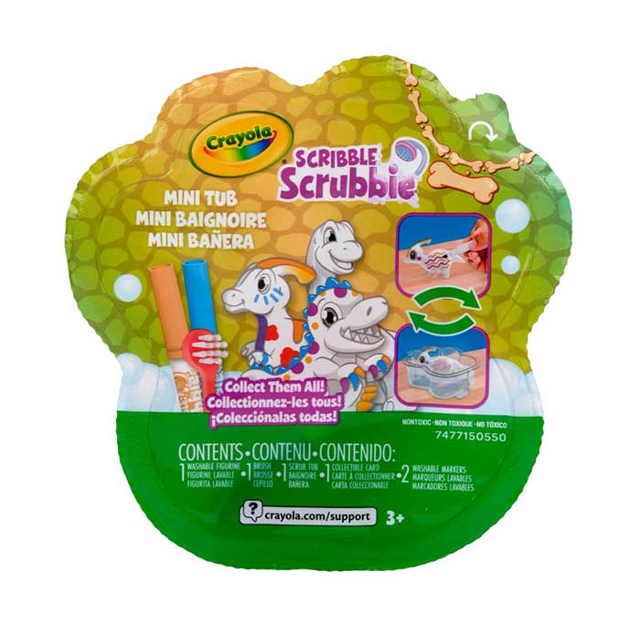 Scribble Scrubbie Dinosaur Mini Tub Set