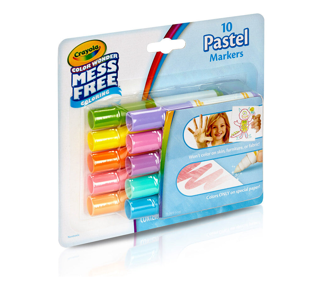 Color Wonder Mess Free Mini Markers Pastel Colors 10 Count