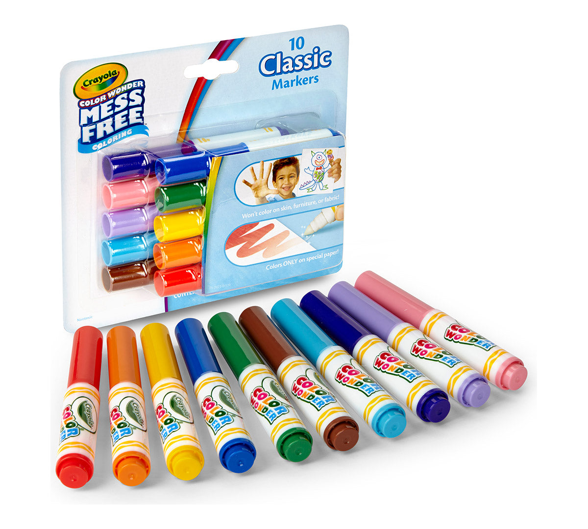 Color Wonder Mess Free Mini Markers Classic Colors 10 Count