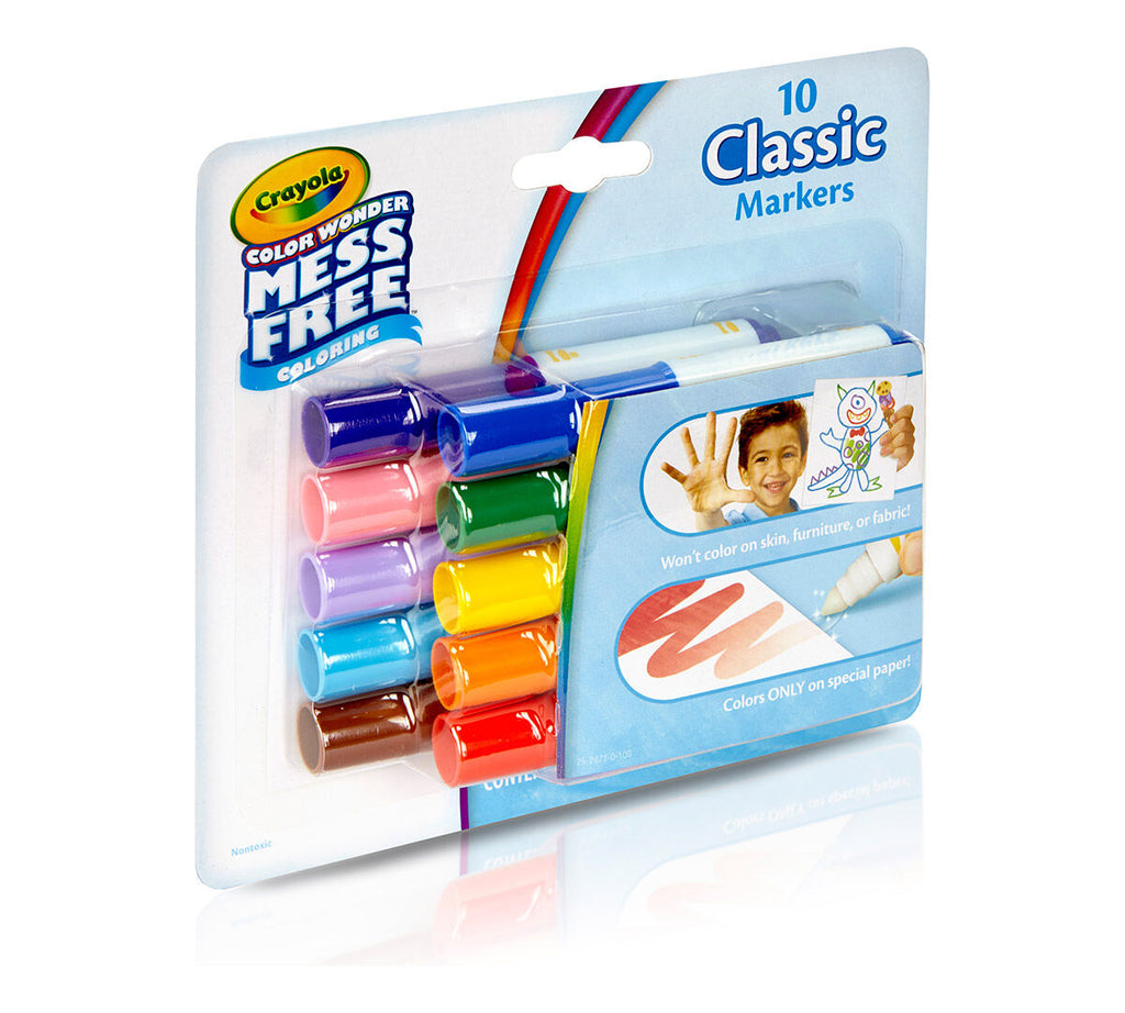 Color Wonder Mess Free Mini Markers Classic Colors 10 Count