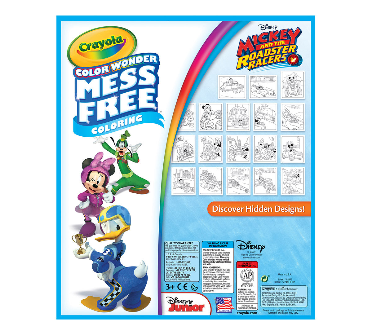 Color Wonder Mess Free Coloring Pad &amp; Markers Mickey and the Roadster Racers