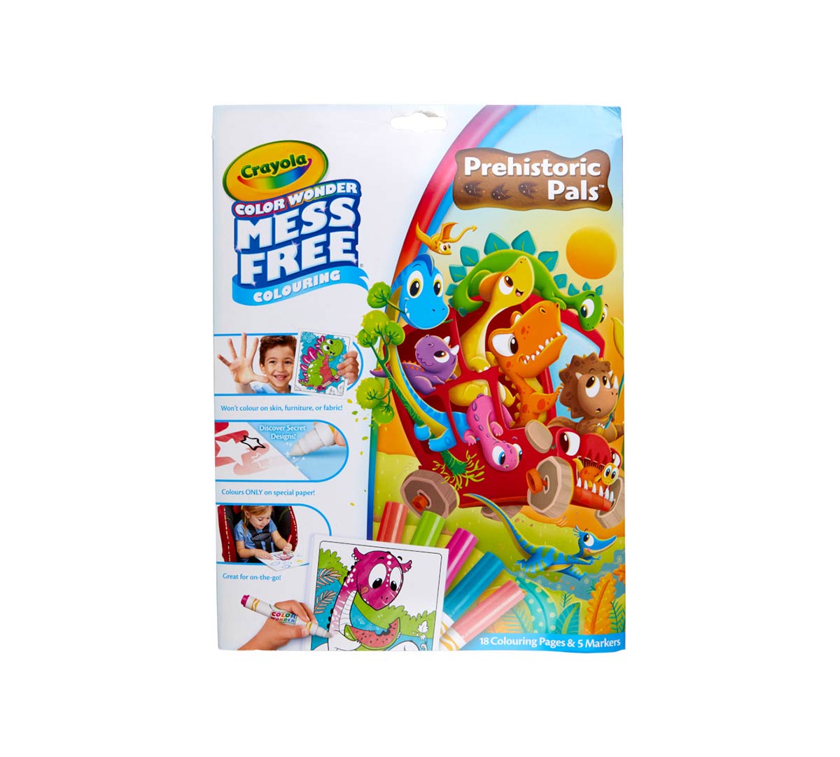 Color Wonder Mess Free Prehistoric Pals Dinosaur Coloring Pages &amp; Markers