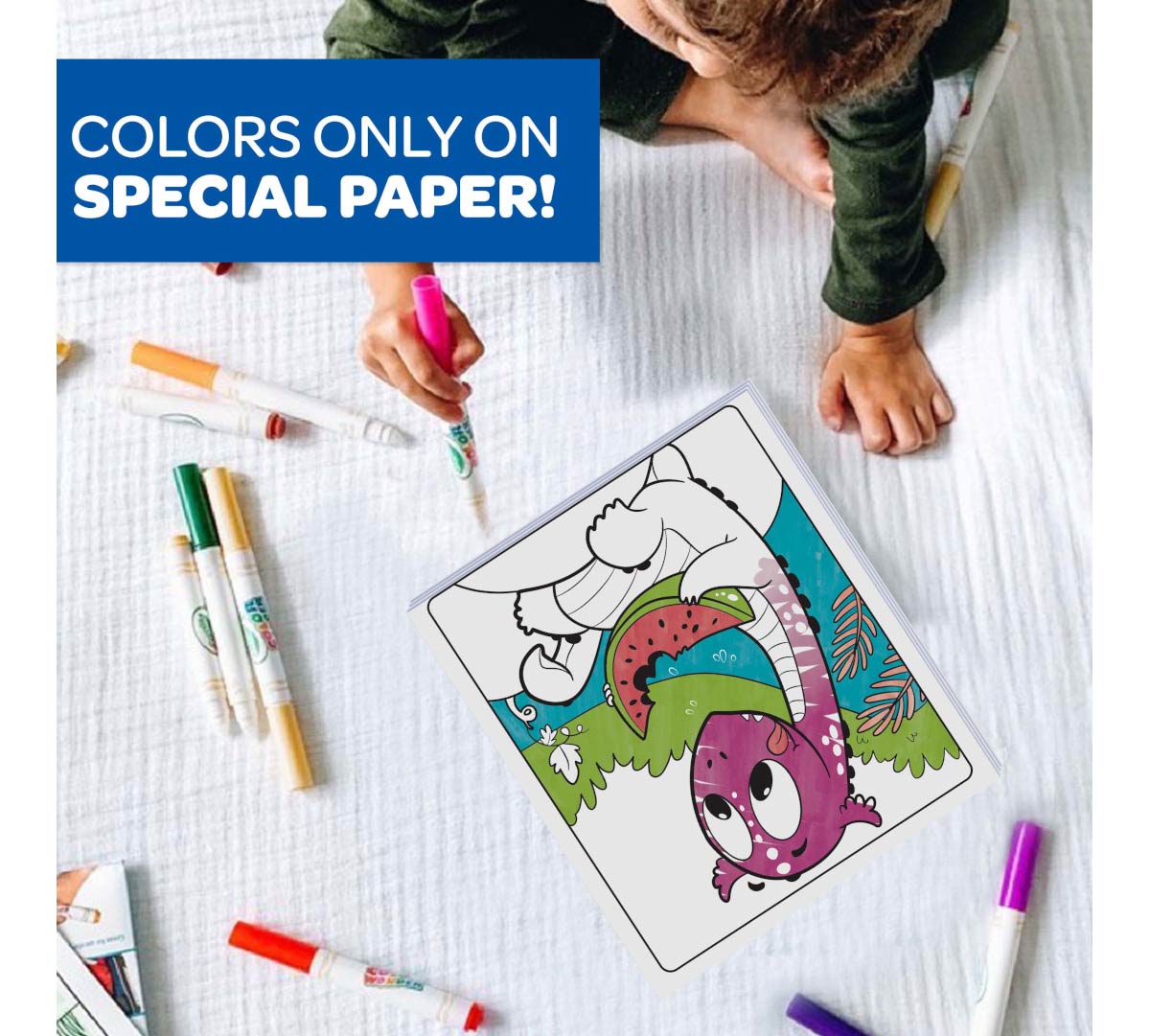 Color Wonder Mess Free Prehistoric Pals Dinosaur Coloring Pages &amp; Markers