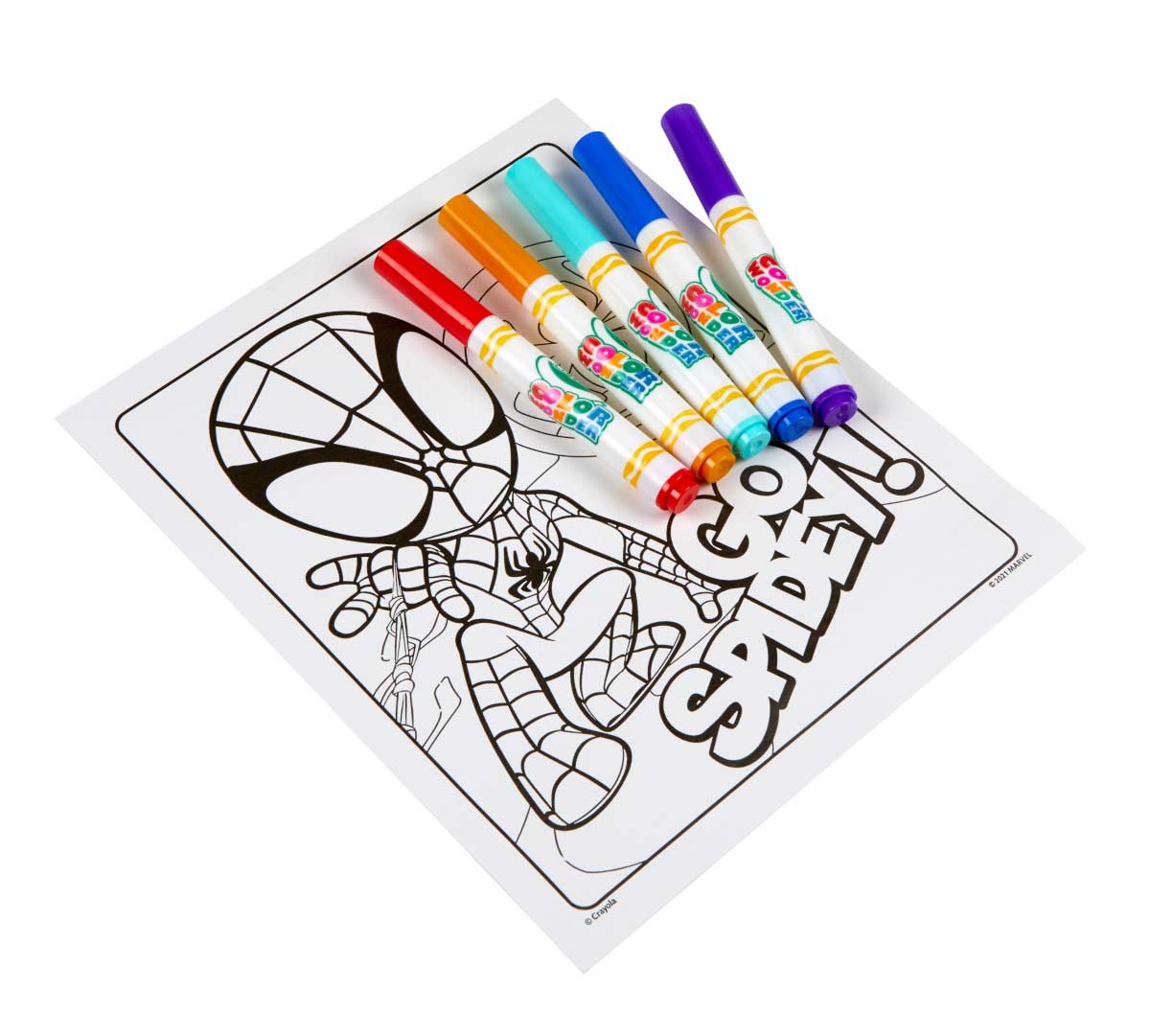 Color Wonder Mess Free Spidey and Friends Coloring Pages and Markers