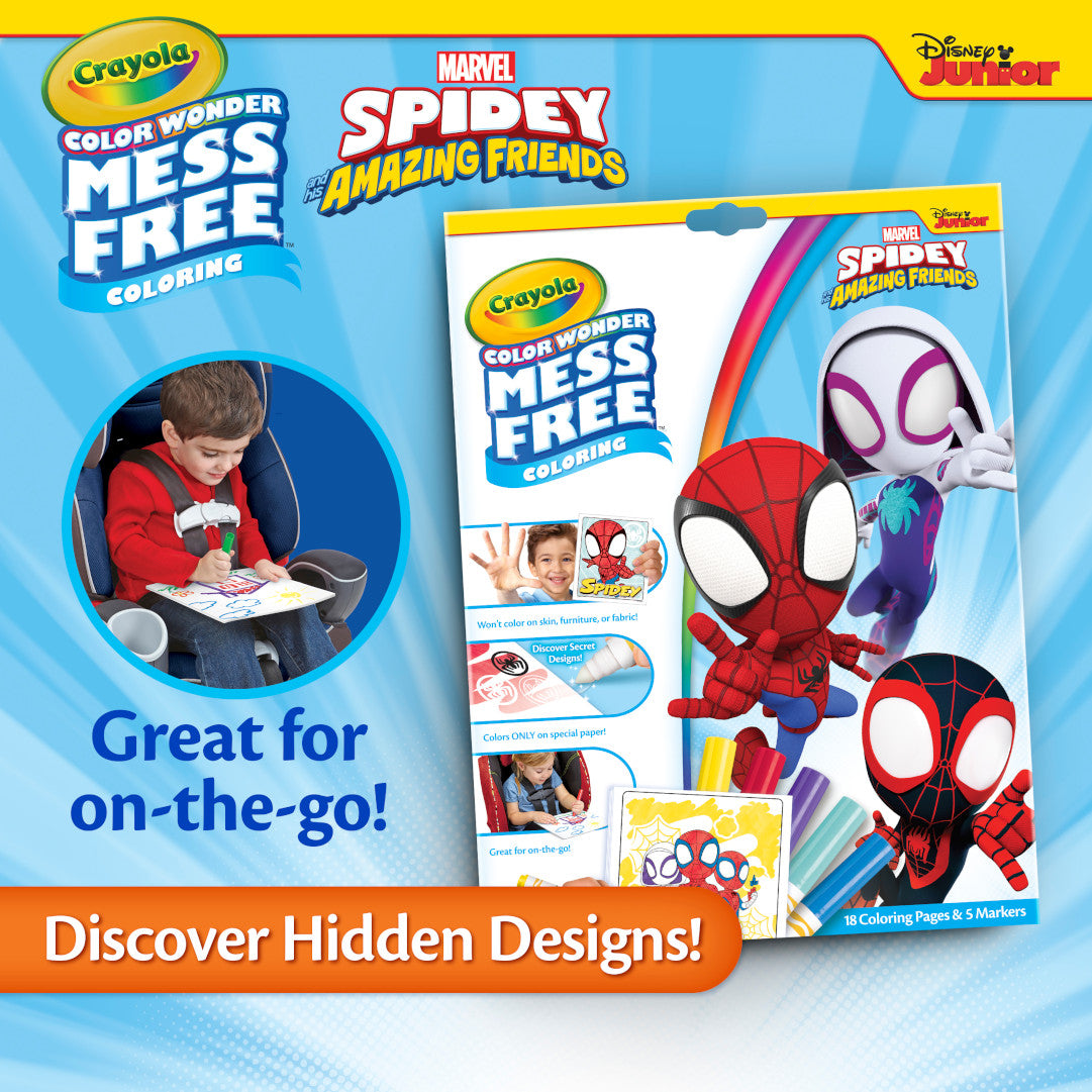 Color Wonder Mess Free Spidey and Friends Coloring Pages and Markers