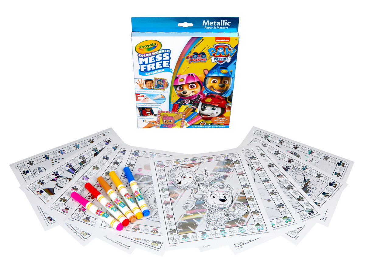 Color Wonder Mess Free Metallic Paw Patrol Coloring Pages &amp; Markers